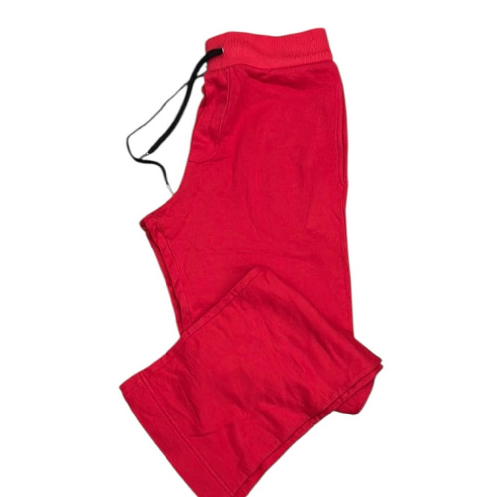 NWOT Red Women's Straight Leg Pants drawstring casual leisure loungewear Med